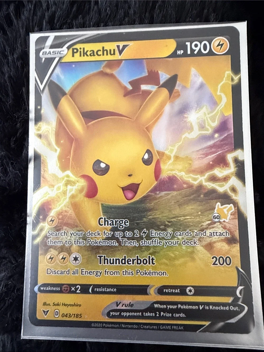 Pokemon Pikachu V Yellow Lightning Trading Card